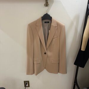 theory staple blazer nude khaki
